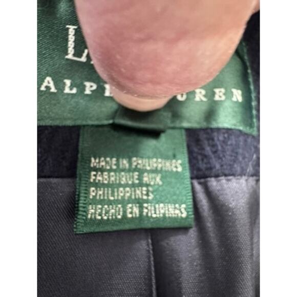 "LAUREN RALPH LAUREN" EUC Vintage Wool & Cashmere Blazer Herringbone Equestrian - Picture 8 of 14